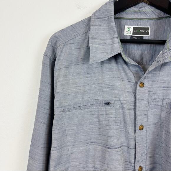 Exofficio Men's Insect Shield Repellent Button Down Long Sleeve Shirt Size XL - Picture 2 of 5